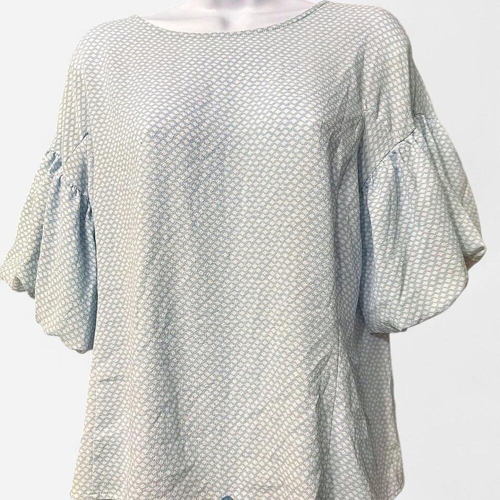Vince camuto blue geo puff